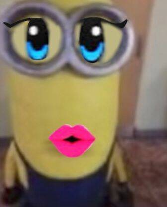 Minion pfp Profile Picture with Glamorous Makeup