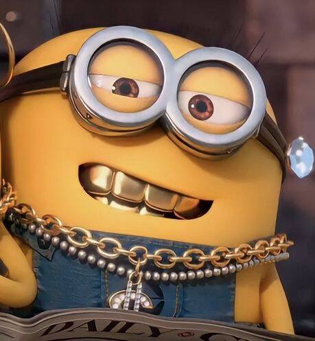 Minion pfp Profile Picture Stylish with Gold Chains