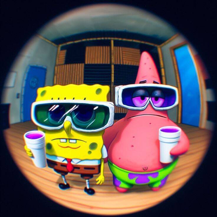 Spongebob pfp Profile Picture with Patrick Cool Sunglasses