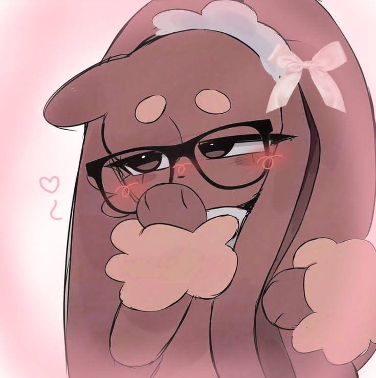 Dandy’s World pfp Profile Picture Blushing Glasses Toon