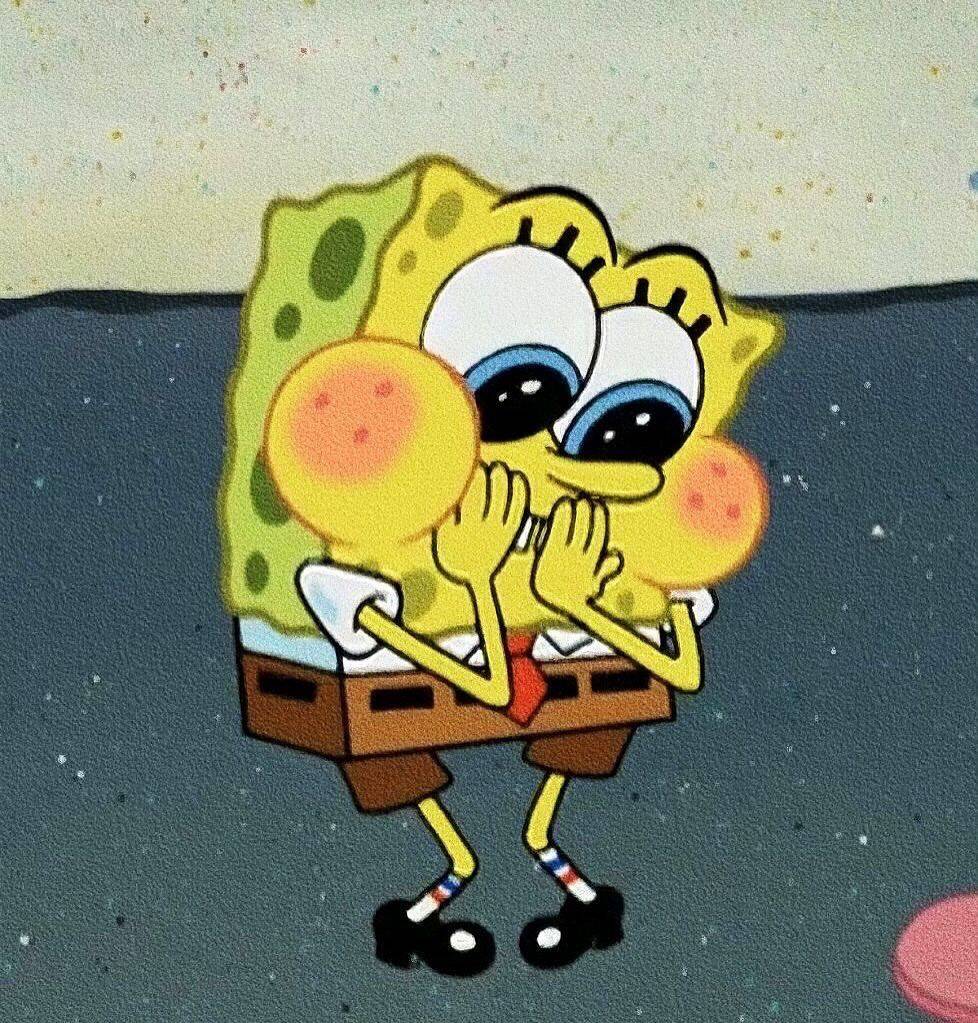 Spongebob pfp Profile Picture Cute Blushing Face