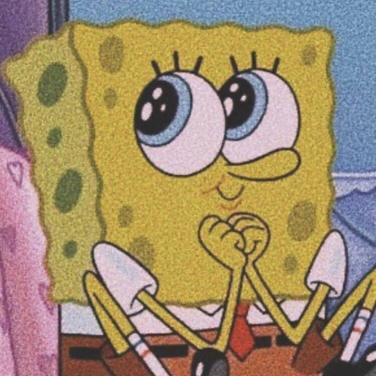 Spongebob pfp Profile Picture Excited Cute Face