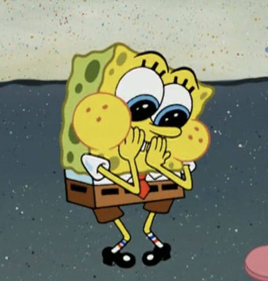 Spongebob pfp Profile Picture Cute Excited Expression