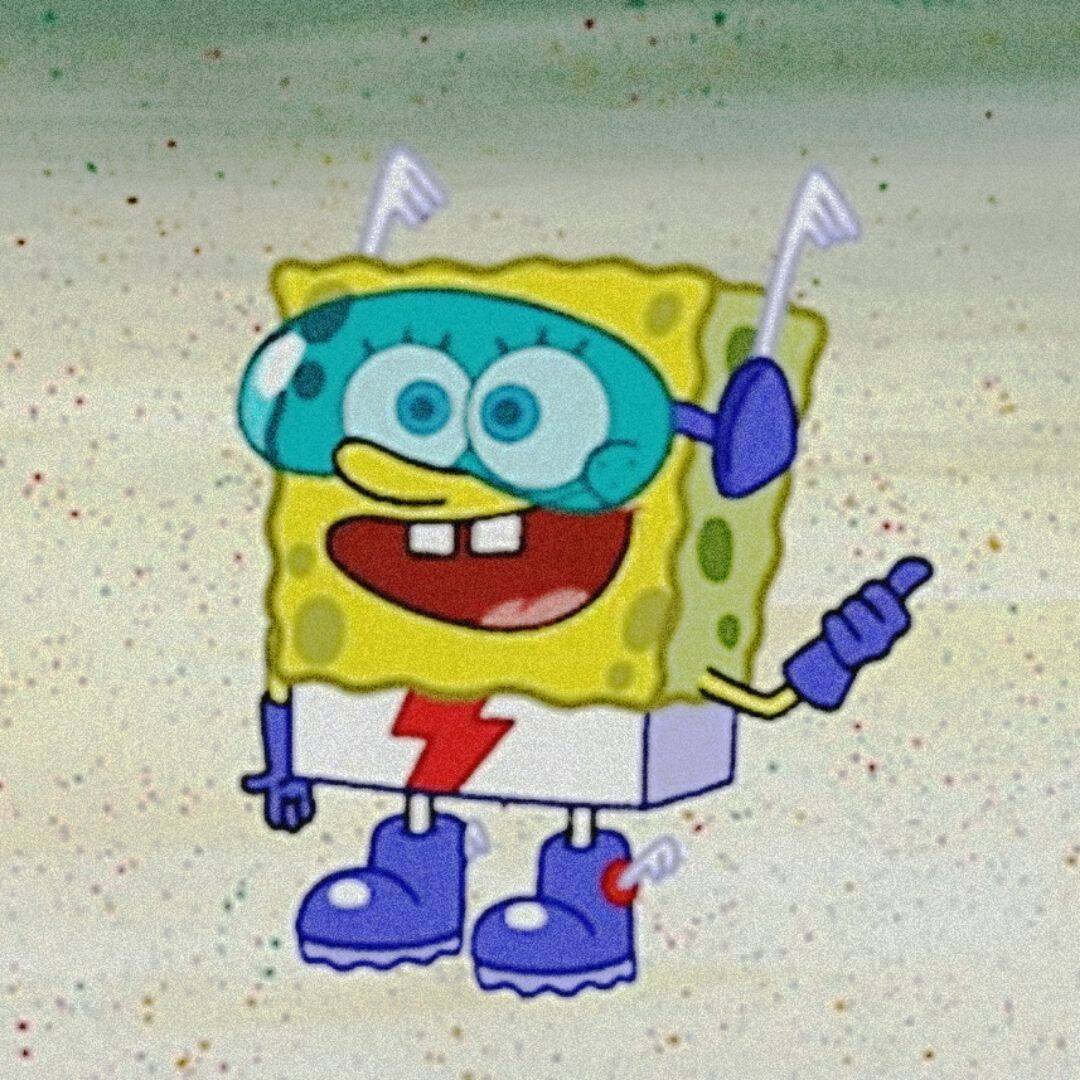 Spongebob pfp Profile Picture with Jellyfishing Gear