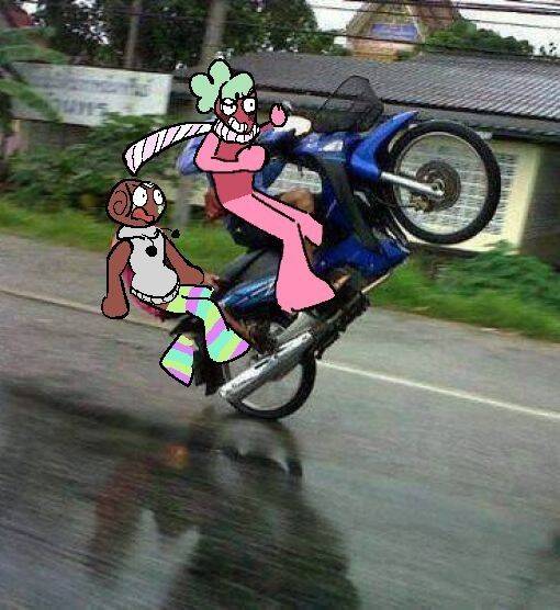 Dandy’s World pfp Profile Picture Motorcycle Adventure Toon