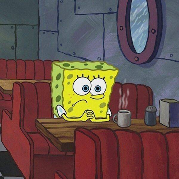 Spongebob pfp Profile Picture Contemplative at Krusty Krab