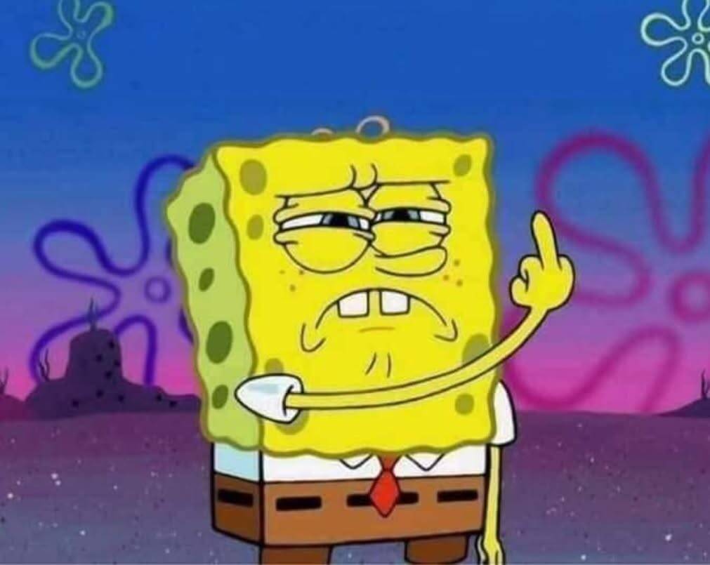 Spongebob pfp Profile Picture Funny Grumpy Face