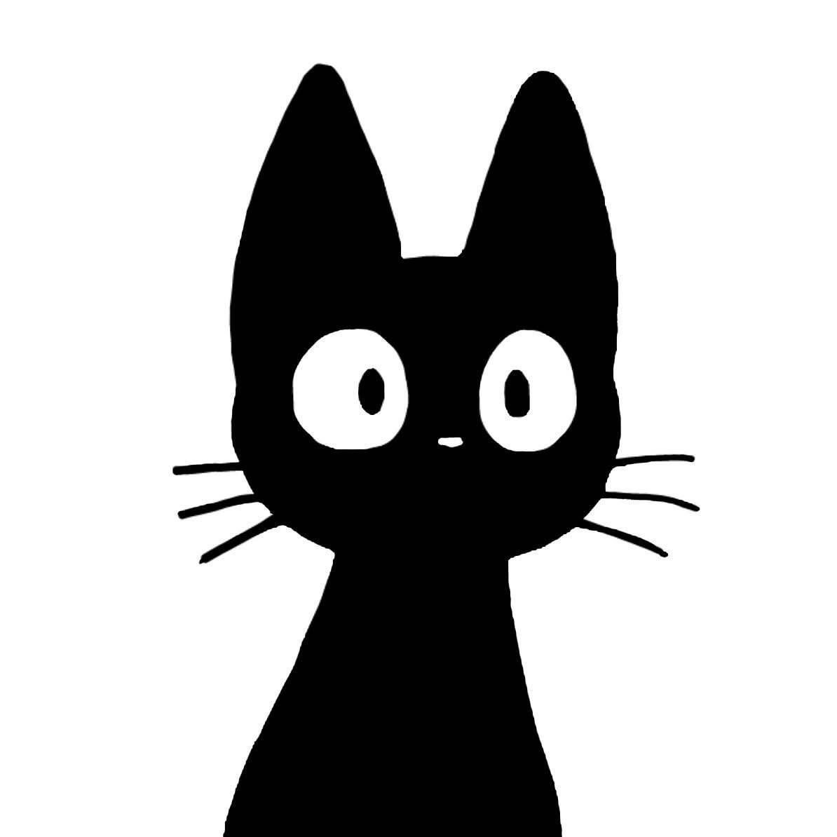Black Cat pfp Profile Picture Minimalist Art Style