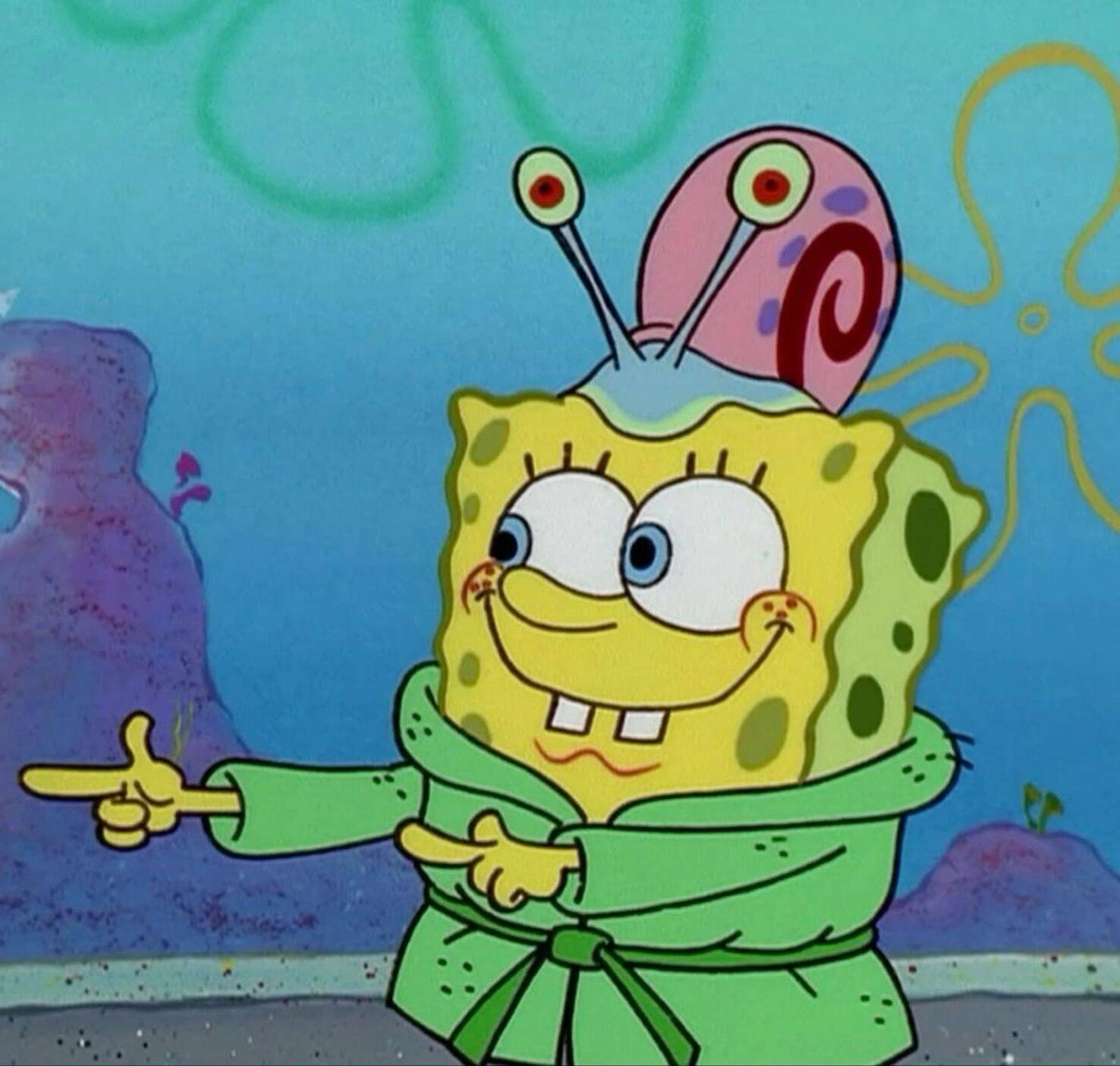 Spongebob pfp Profile Picture Cool with Gary Snail Pet