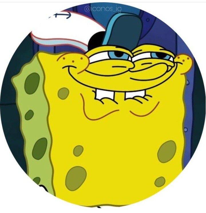 Spongebob pfp Profile Picture Mischievous Smirk