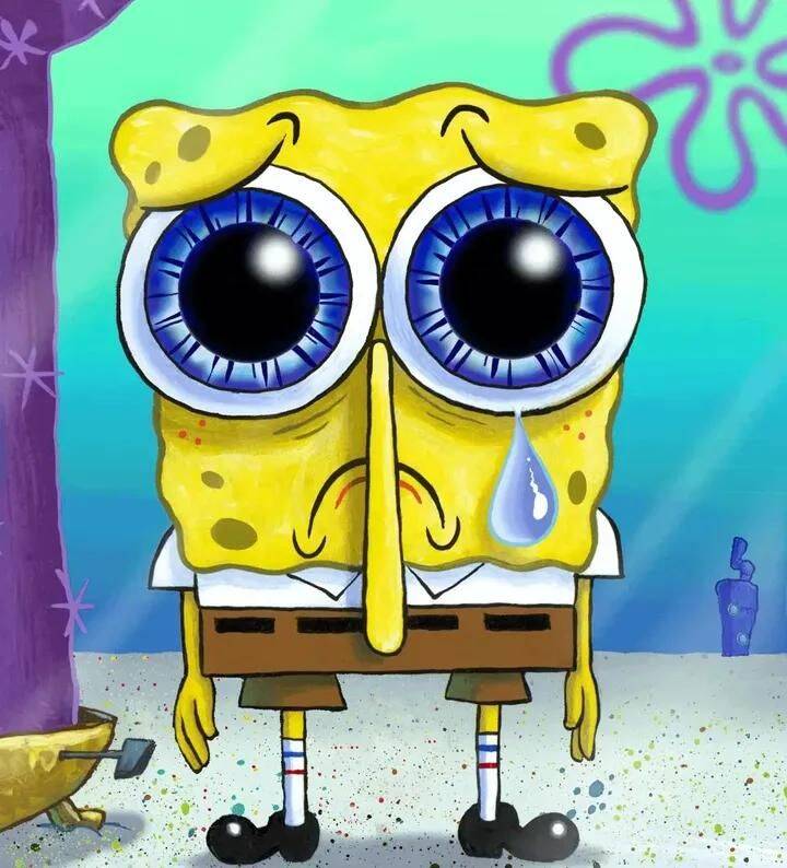 Spongebob pfp Profile Picture Sad Crying Face
