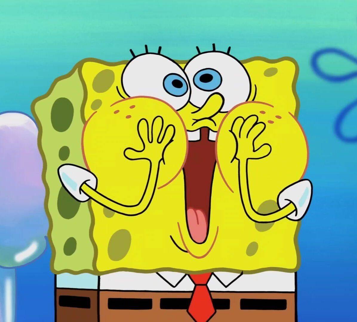 Spongebob pfp Profile Picture Excited Happy Face