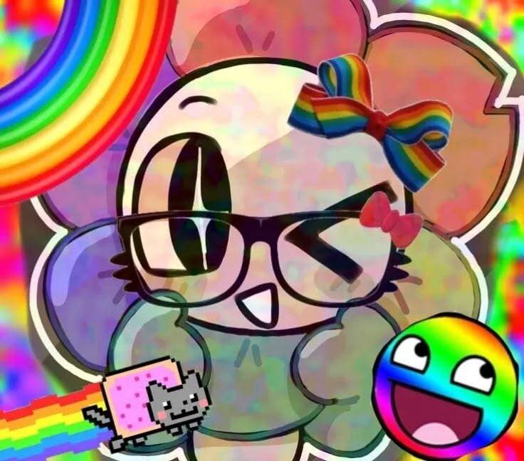 Dandy’s World pfp Profile Picture Rainbow Flower Toon