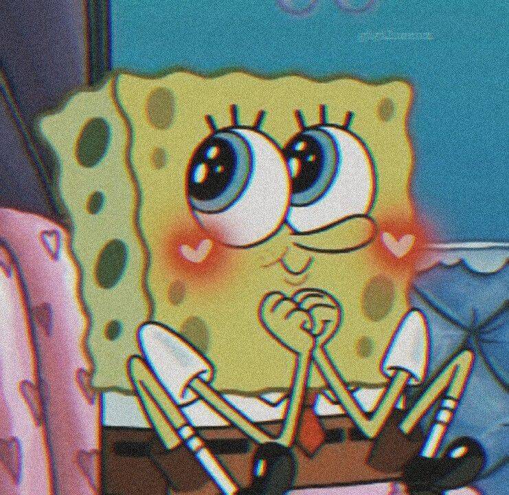 Spongebob pfp Profile Picture Cute Blushing Face