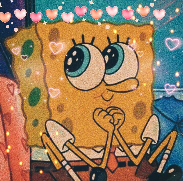 Spongebob pfp Profile Picture Cute Heart Eyes