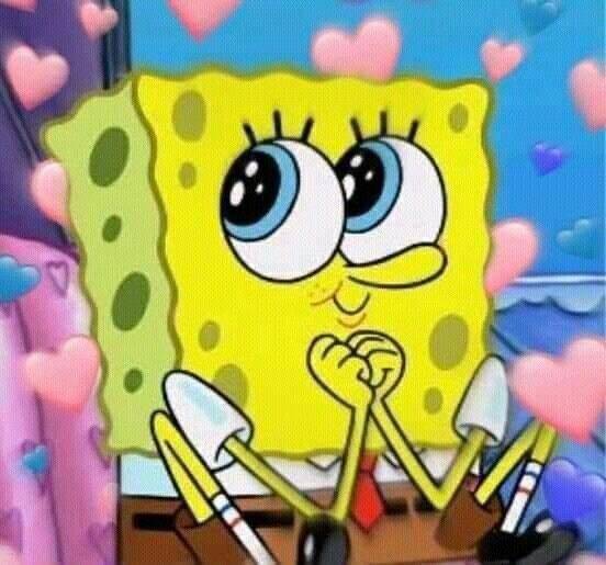 Spongebob pfp Profile Picture Cute Heart Background
