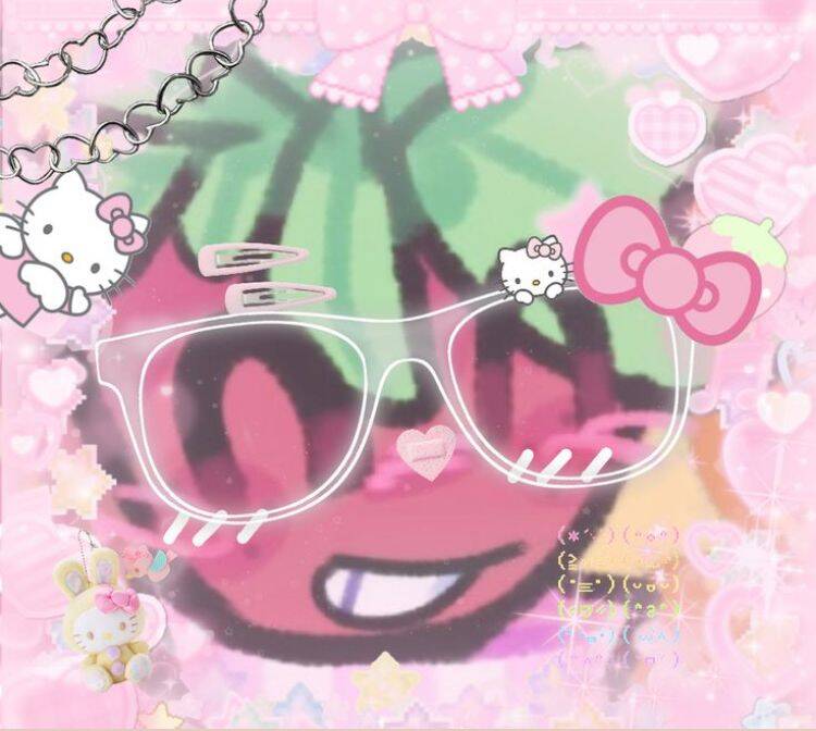 Dandy’s World pfp Profile Picture Strawberry Glasses Toon