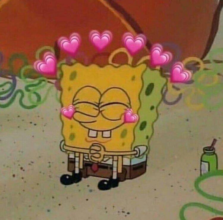 Spongebob pfp Profile Picture Cute with Heart Eyes