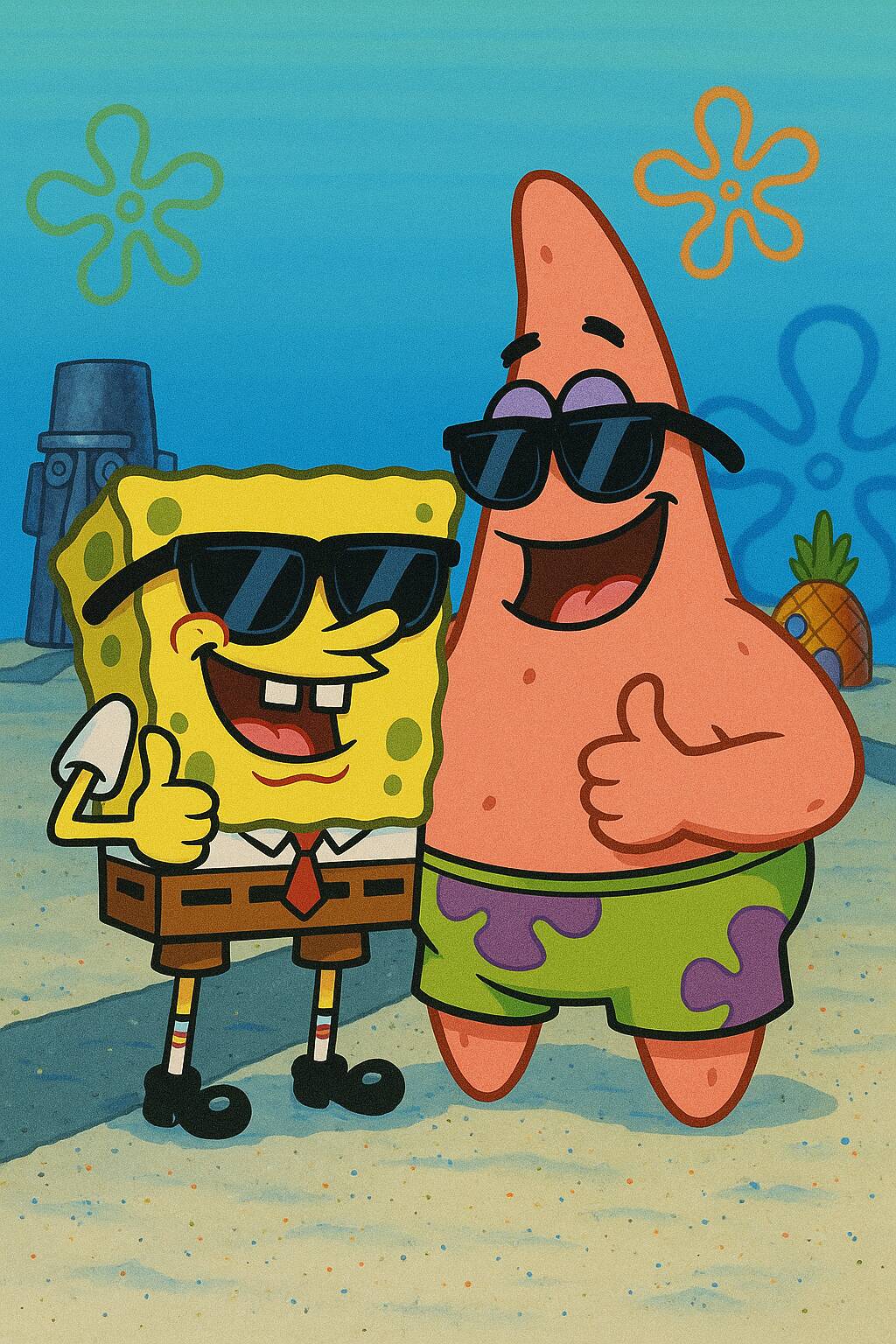 Spongebob pfp Profile Picture with Patrick Cool Sunglasses