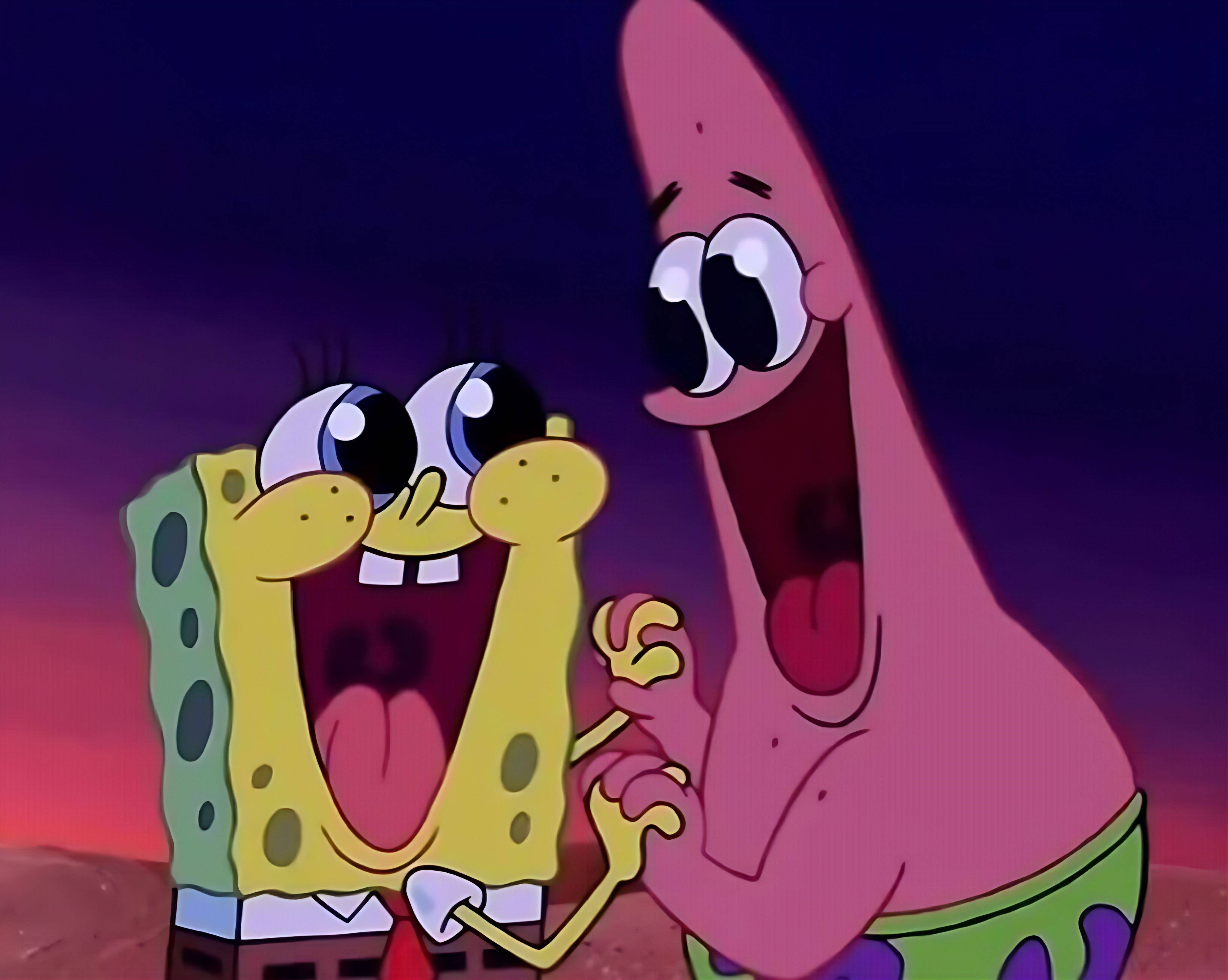 Spongebob pfp Profile Picture Laughing with Patrick Best Friend