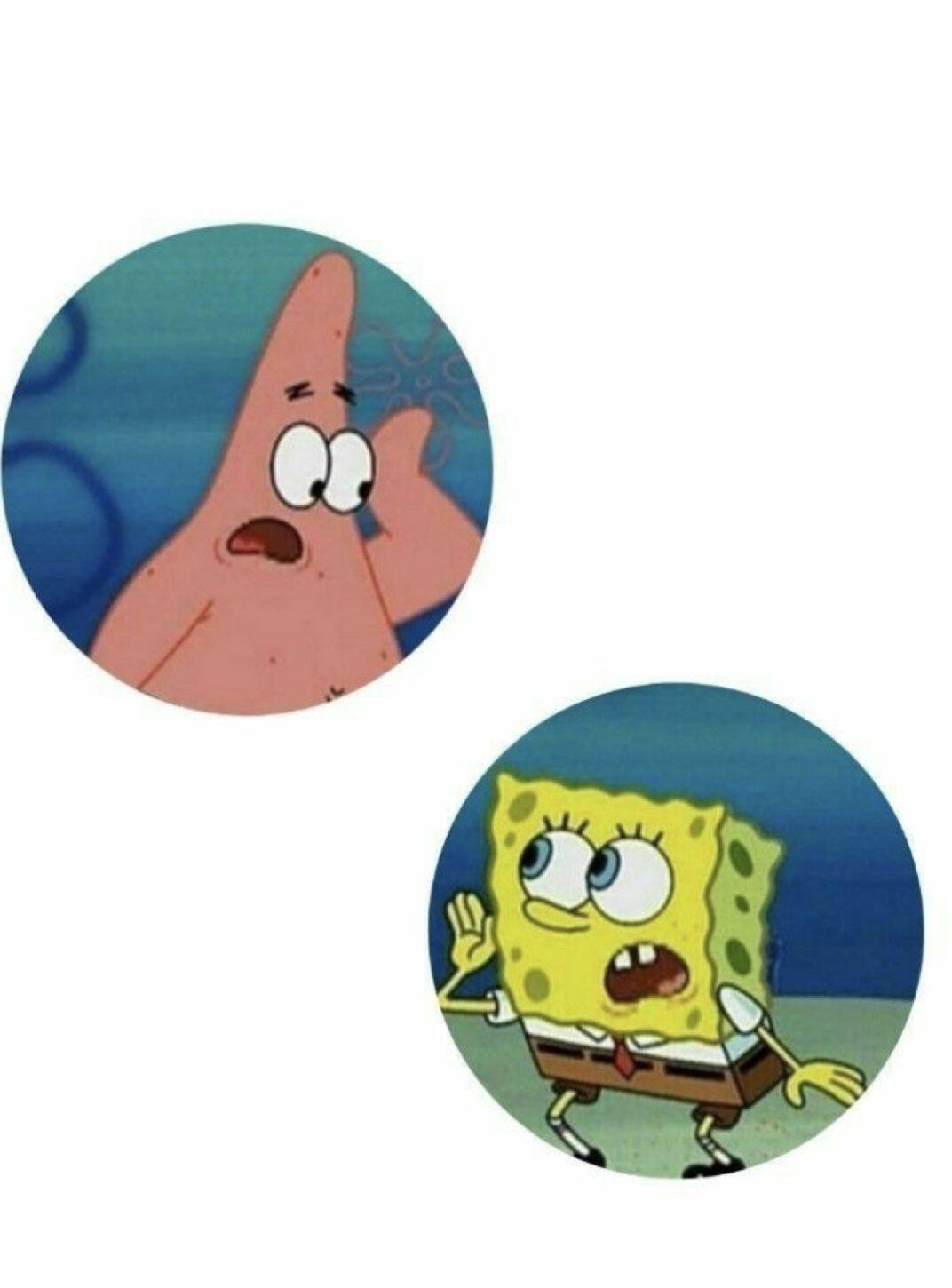 Spongebob pfp Profile Picture with Patrick Surprised Face
