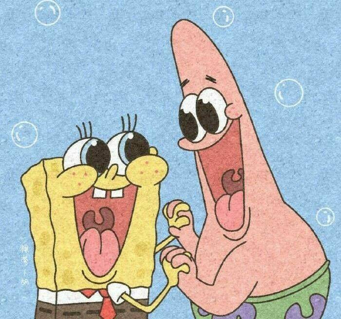 Spongebob pfp Profile Picture Laughing with Patrick Best Friend