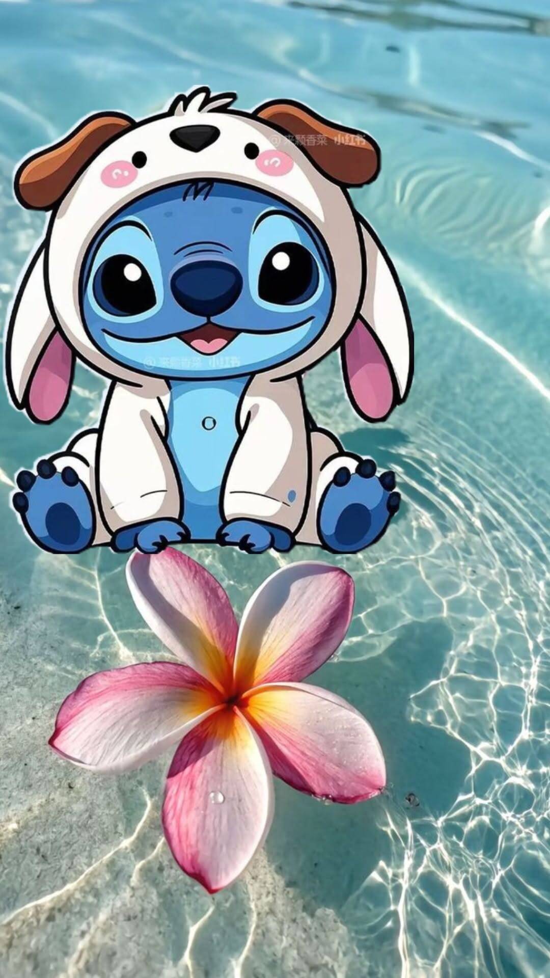 Stitch pfp Profile Picture Cute Bunny Outfit by the Pool