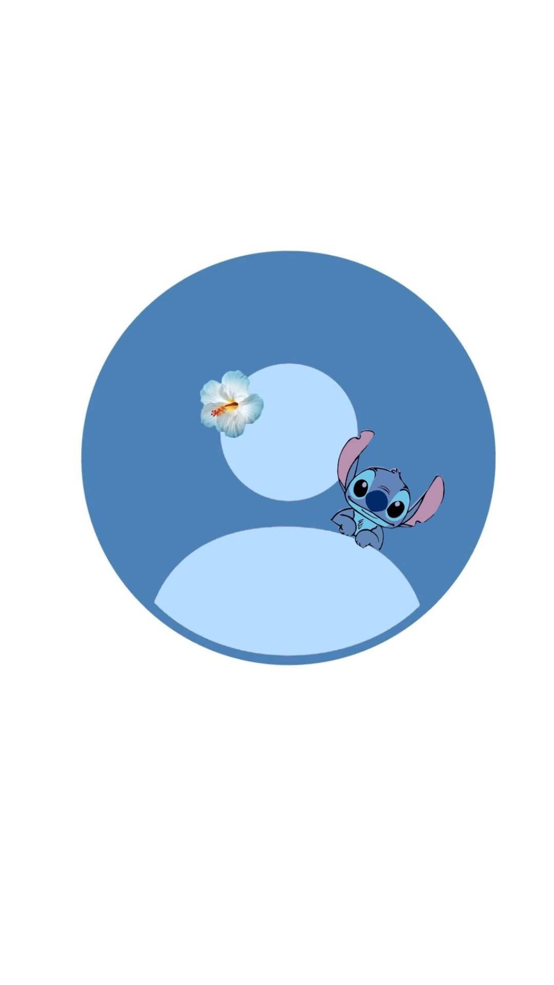 Stitch pfp Profile Picture with Hibiscus Flower
