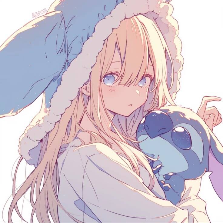 Stitch pfp Profile Picture Cozy Winter Hug