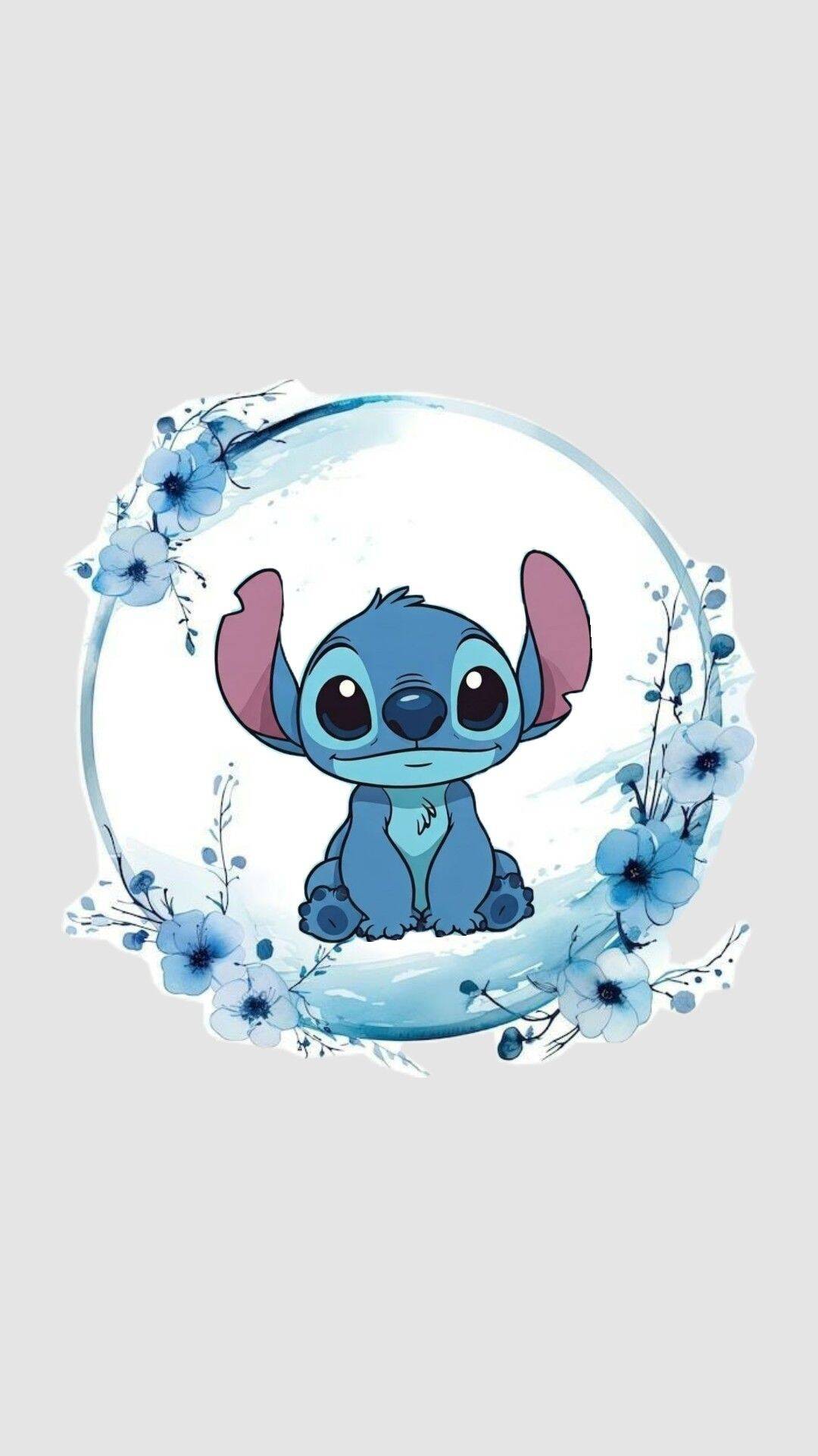 Stitch pfp Profile Picture Floral Frame Aesthetic