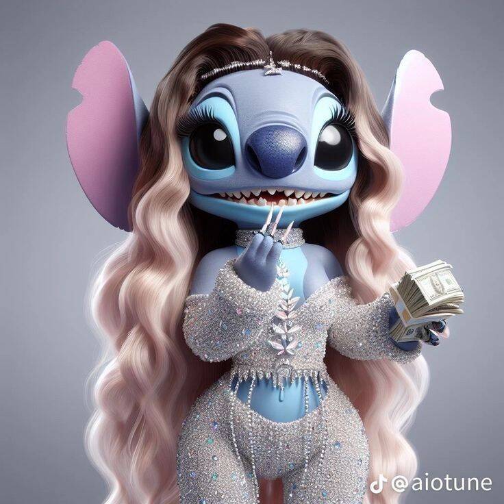 Stitch pfp Profile Picture Glamorous Makeup and Money