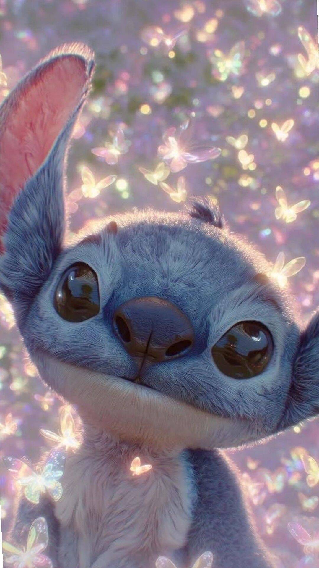 Stitch pfp Profile Picture Cute Sparkling Butterflies