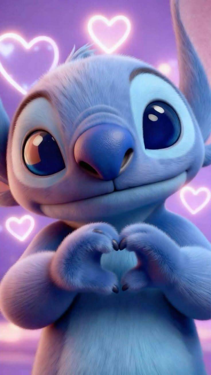 Stitch pfp Profile Picture Cute Heart Gesture