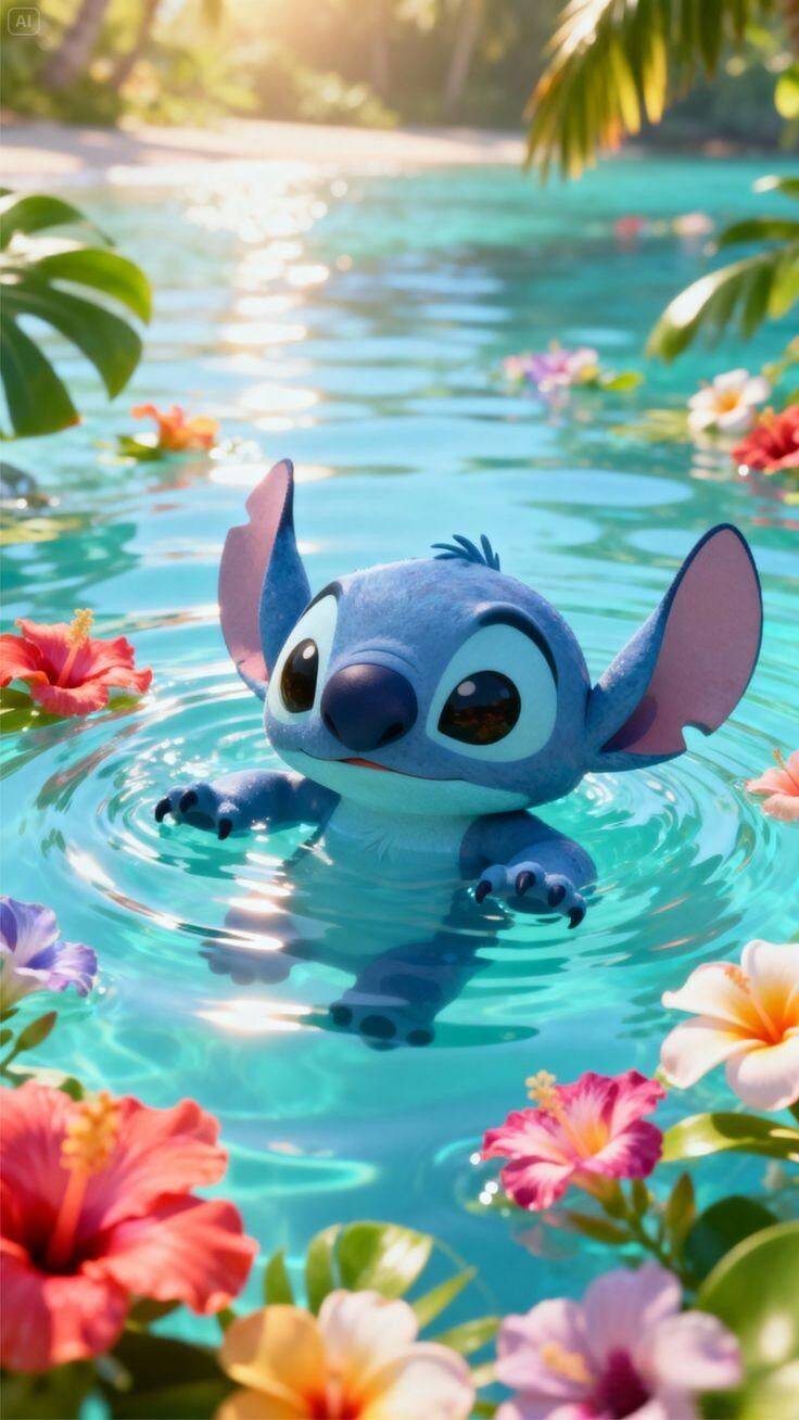 Stitch pfp Profile Picture Tropical Paradise Swim