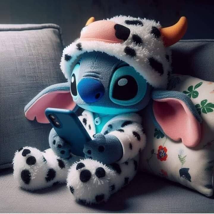 Stitch pfp Profile Picture Cozy Cow Onesie