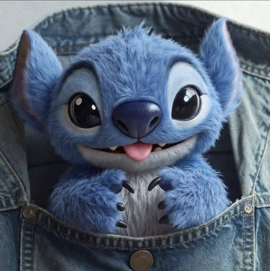 Stitch pfp Profile Picture Cute Denim Jacket Peek