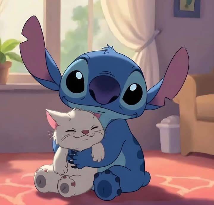 Stitch pfp Profile Picture Cute Hugging Cat