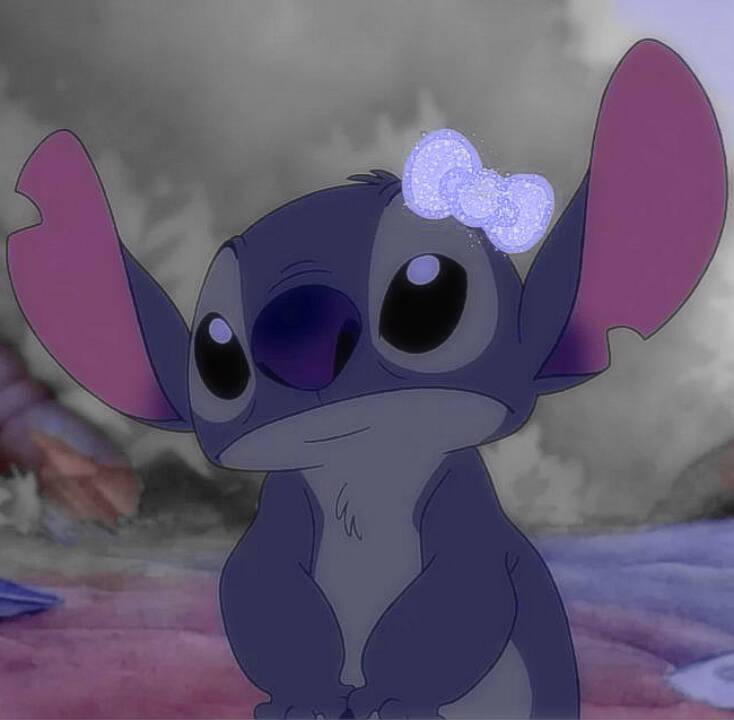 Stitch pfp Profile Picture with Sparkly Bow