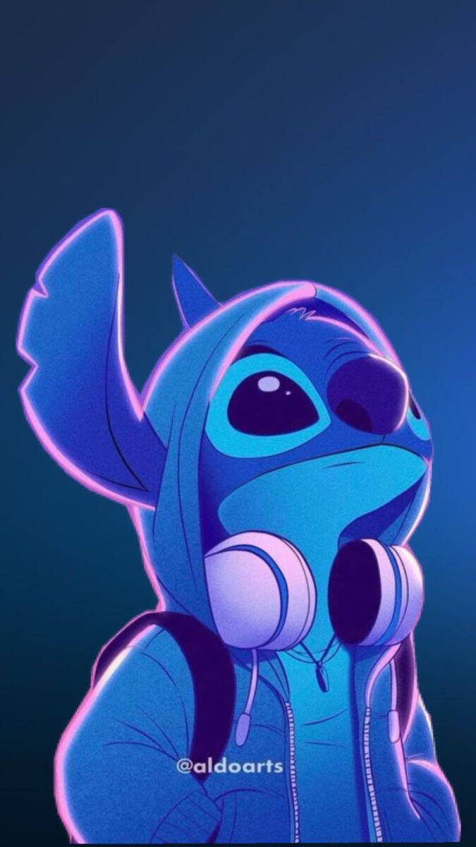Stitch pfp Profile Picture Cool Neon Hoodie