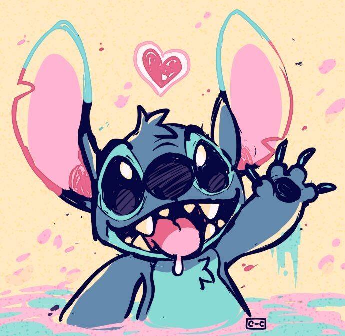 Stitch pfp Profile Picture Cute Playful Heart