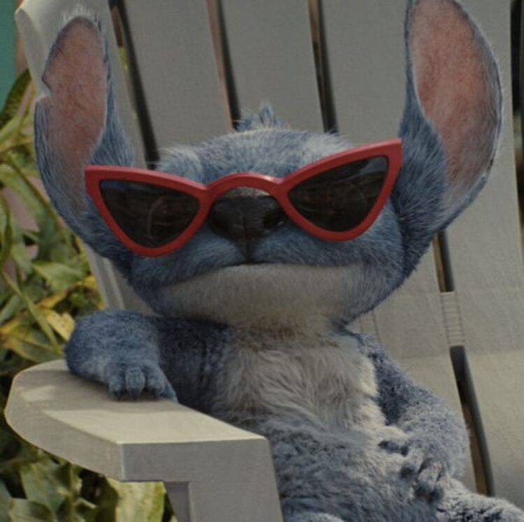 Stitch pfp Profile Picture Relaxing with Cool Sunglasses