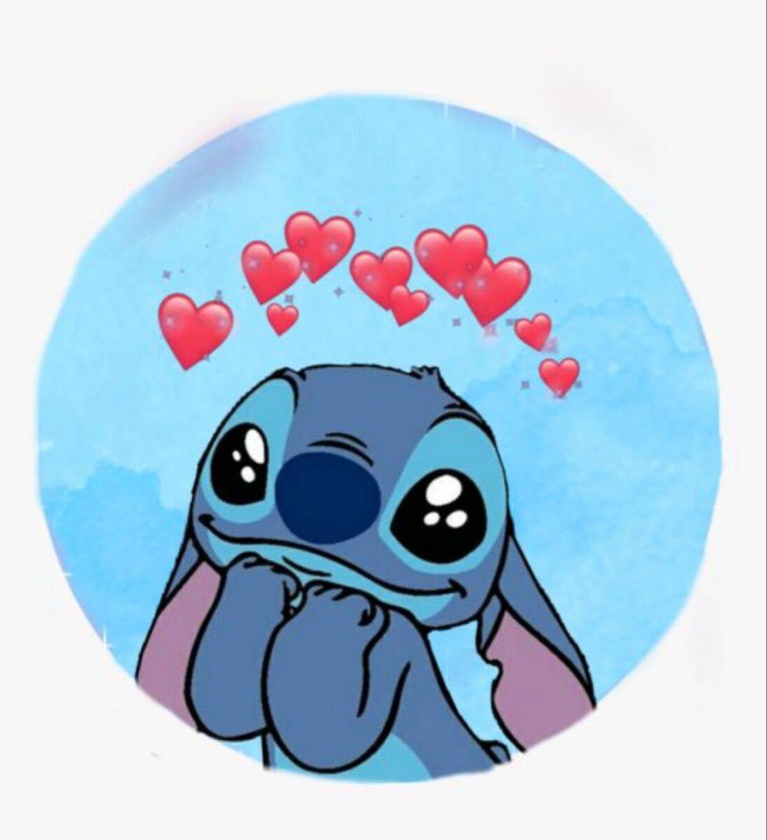 Stitch pfp Profile Picture Cute Heart Bubbles