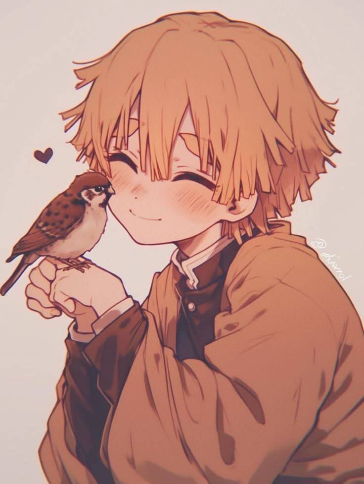 Demon Slayer pfp Profile Picture Zenitsu with Sparrow