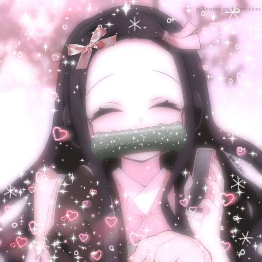Demon Slayer pfp Profile Picture Nezuko Sparkling Cute