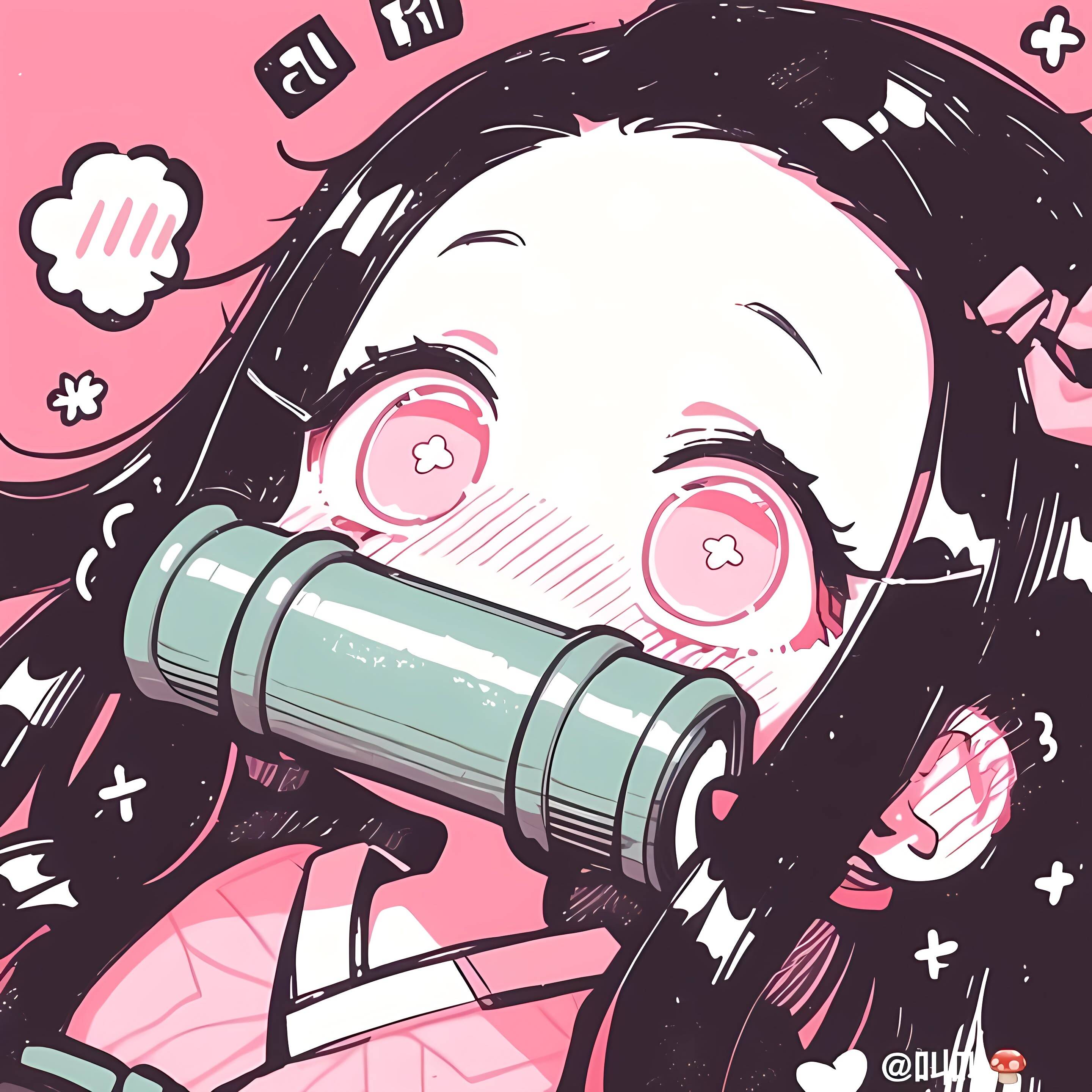 Demon Slayer pfp Profile Picture Nezuko Pink Aesthetic