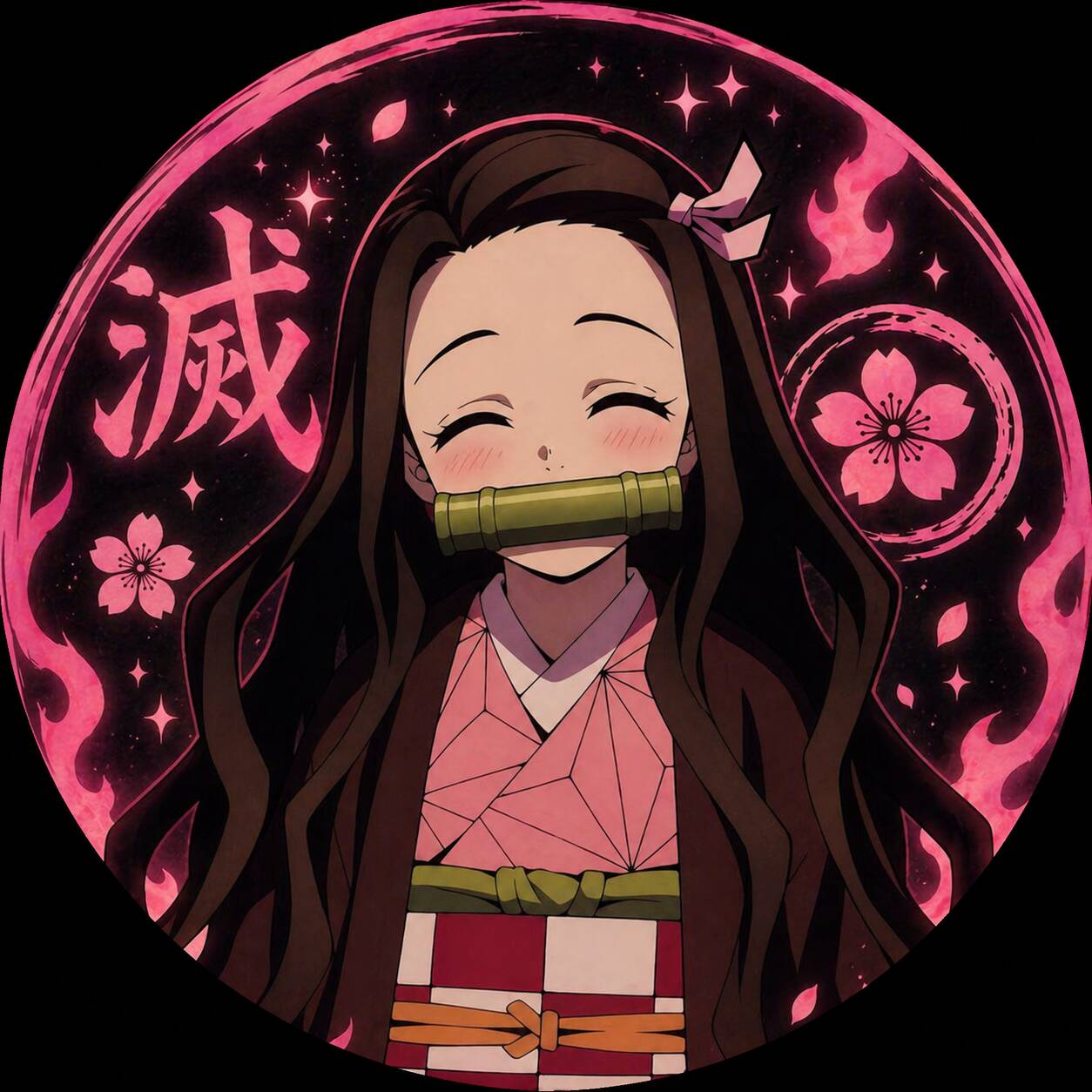 Demon Slayer pfp Profile Picture Nezuko Pink Floral