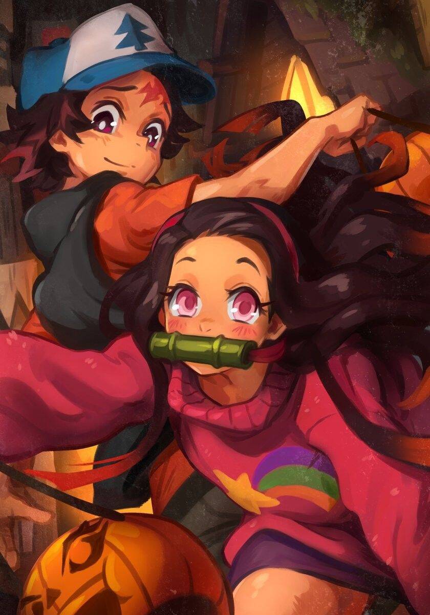 Demon Slayer pfp Profile Picture Tanjiro and Nezuko Halloween Theme