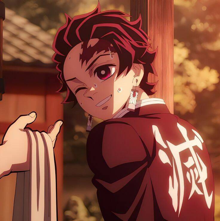 Demon Slayer pfp Profile Picture Tanjiro Winking