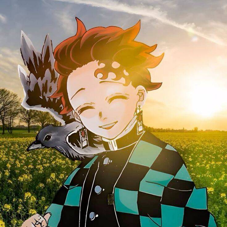 Demon Slayer pfp Profile Picture Tanjiro with Crow