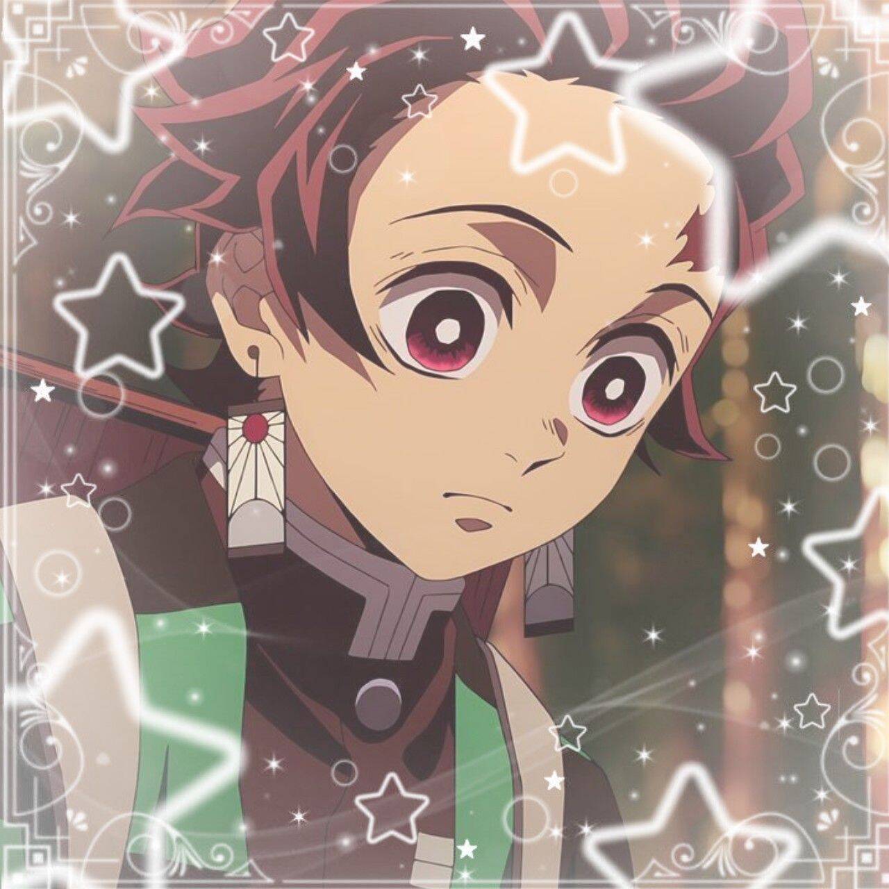 Demon Slayer pfp Profile Picture Tanjiro Kamado Starry Background